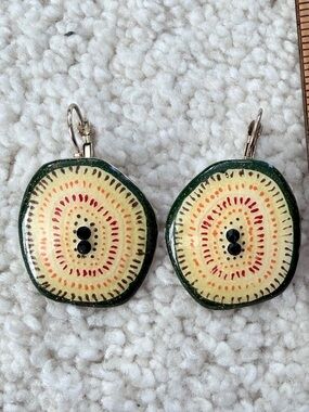 Unique Batik-style earrings